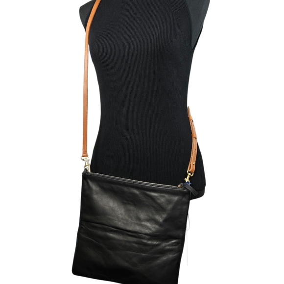 NWT Clare V Foldover Clutch with Strap $418 Suede & Nappa Patchwork Multi Color - Picture 10 of 13